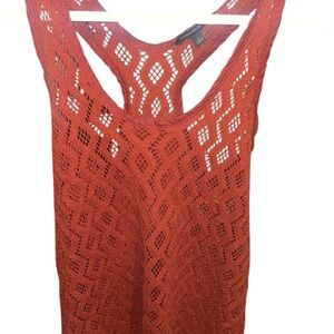 Banana Republic Terracotta Crochet Tank Top